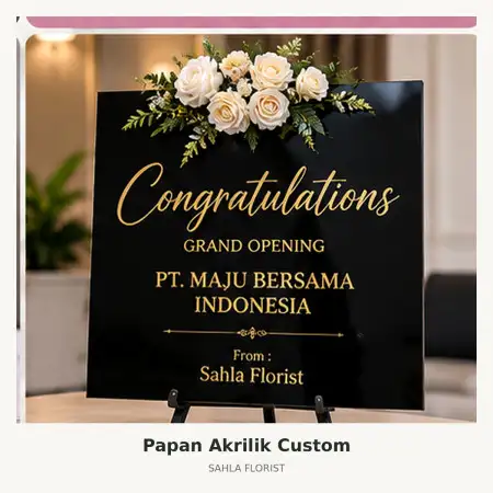 Papan Bunga Akrilik Malaka